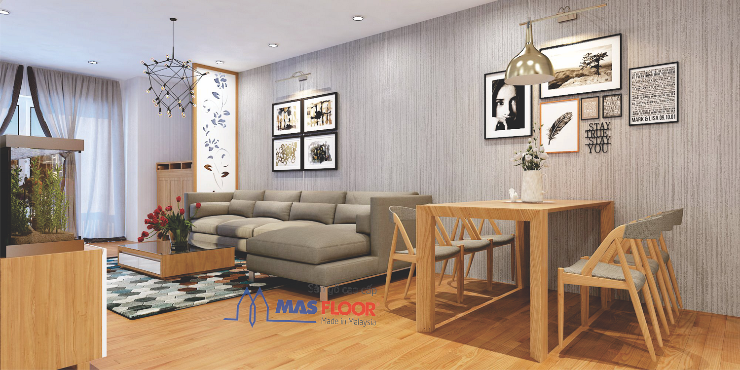 Màu sắc sàn gỗ giúp nới rộng không gian nhà chật hẹp hiệu quả