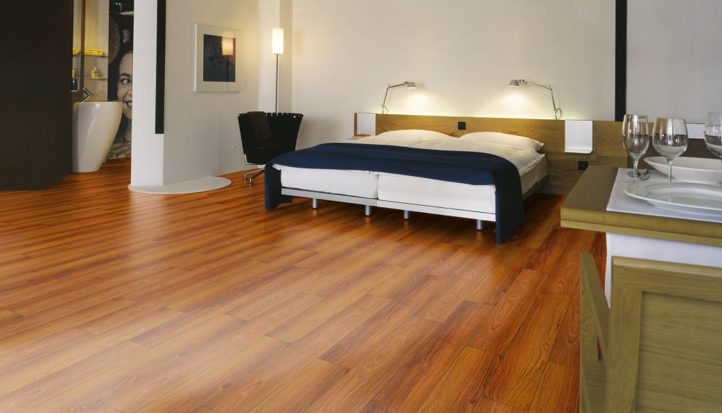 Sàn gỗ công nghiệp 8mm thích hợp cho các khu vực như phòng ngủ