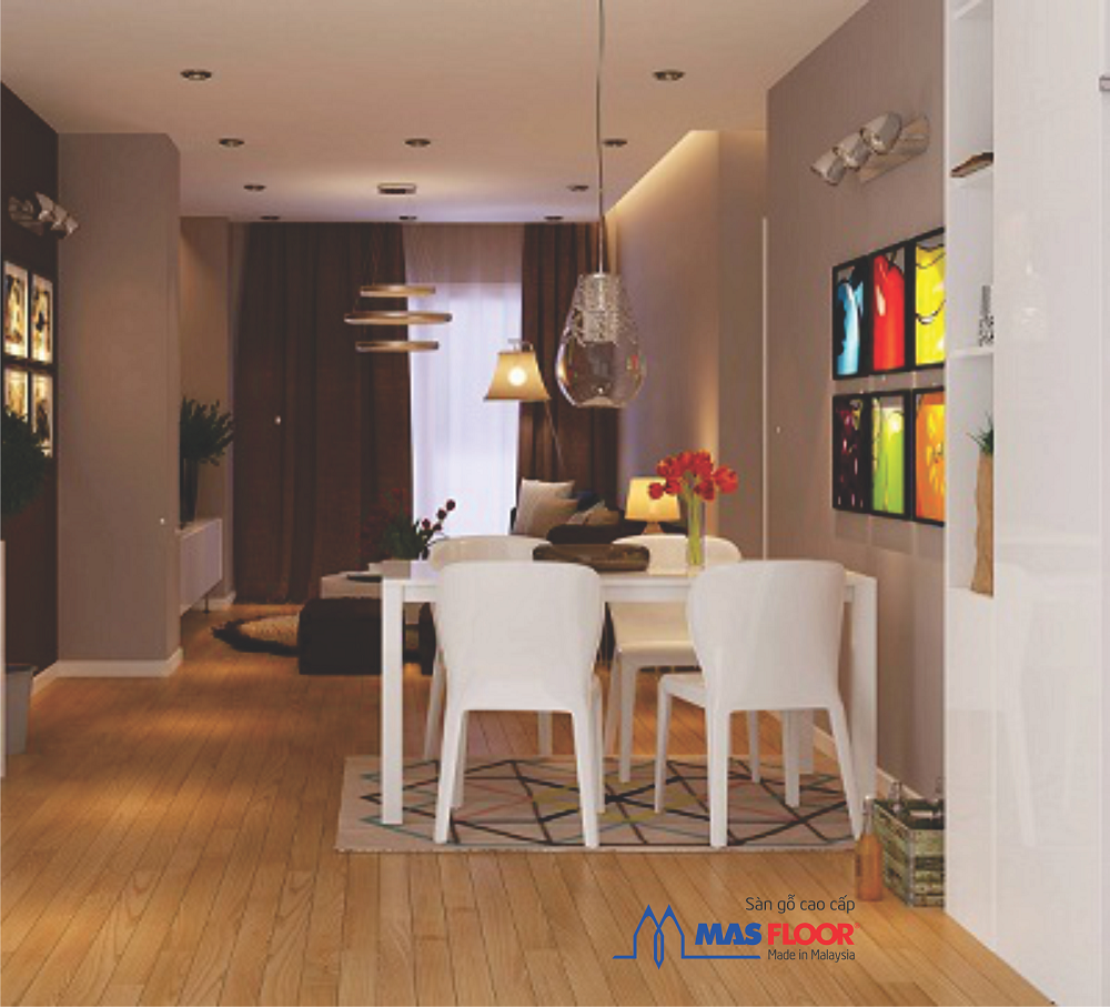 Lựa chọn sàn gỗ phù hợp với không gian nội thất giúp cho bạn có cơ hội nơi rộng không gian phòng bếp hơn