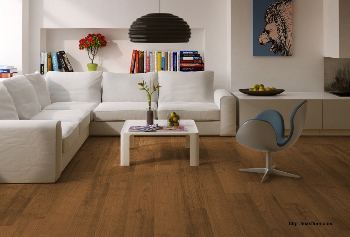Sàn gỗ công nghiệp có tính thẩm mỹ cao, giá thành rẻ hơn nhiều so với sàn gỗ tự nhiên