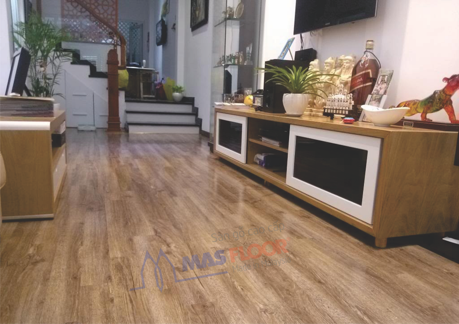 Sàn gỗ Masfloor có thời gian bảo hành lên tới 25 năm vì vậy người dùng hoàn toàn yên tâm về tuổi thọ của ván sàn gỗ