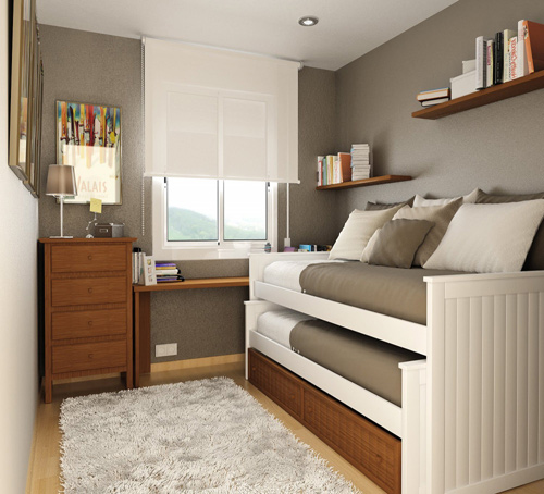 Sử dụng giường tầng giúp phát huy lợi ích tiết kiệm diện tích mà vẫn đảm bảo tiện lợi cho việc sử dụng