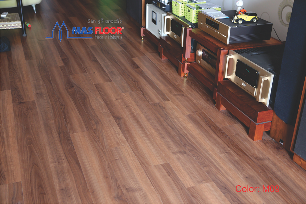Sàn gỗ Masfloor M09 vân gỗ tự nhiên cho không gian nhà mang vẻ đẹp tự nhiên nhất